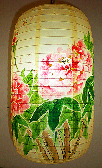 牡丹花彩繪燈籠