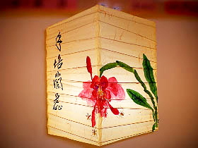 蘭花彩繪燈籠