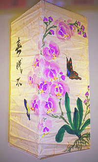 蘭花彩繪燈籠